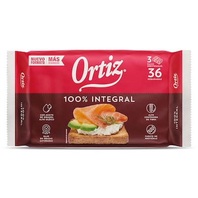 Pan tostado integral Ortiz bolsa 324 g-0