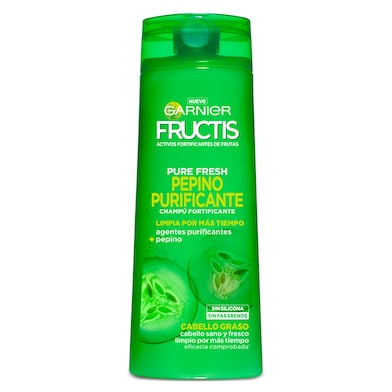 Champú pure fresh pepino purificante Fructis botella 380 ml-0
