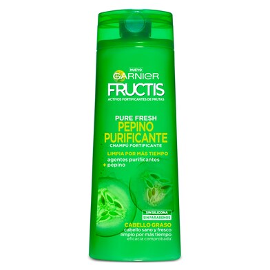 Champú pure fresh pepino purificante Fructis botella 380 ml-0 Champú pure fresh pepino purificante Fructis botella 380 ml-0