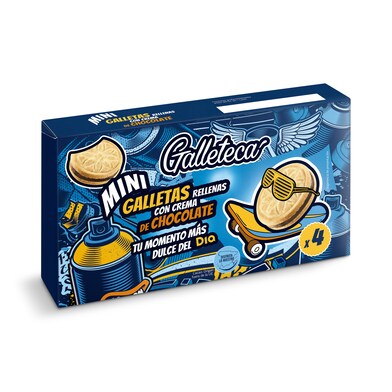 Galletas rellenas de crema de chocolate Galleteca caja 176 g-0 Galletas rellenas de crema de chocolate Galleteca caja 176 g-0