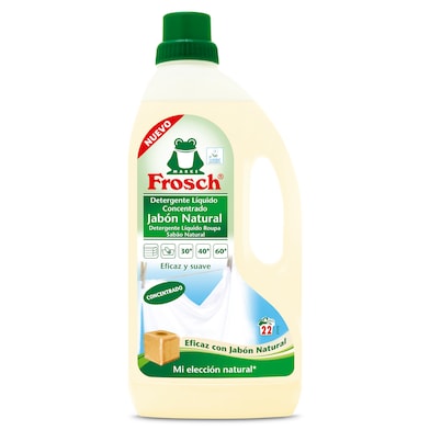 Detergente máquina líquido jabón natural Frosch botella 22 lavados-0