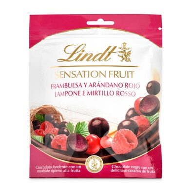 Chocolate negro con frambuesa y arándano rojo Lindt bolsa 150 g-0 Chocolate negro con frambuesa y arándano rojo Lindt bolsa 150 g-0