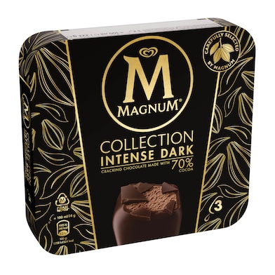 Helado bombón intense dark chocolate 70% Magnum caja 222 g-0