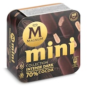 Helado mini bombón intense dark chocolate 70% 6 unidades MAGNUM   CAJA 264 GR