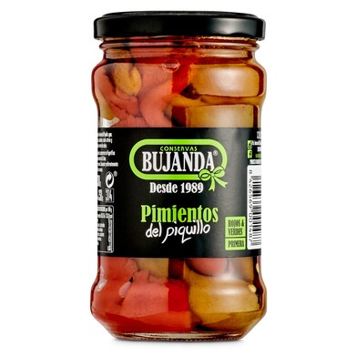 Pimientos del piquillo rojos y verdes Bujanda frasco 220 g-0