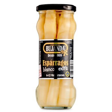Espárragos blancos extra muy grueso Bujanda frasco 205 g-0 Espárragos blancos extra muy grueso Bujanda frasco 205 g-0