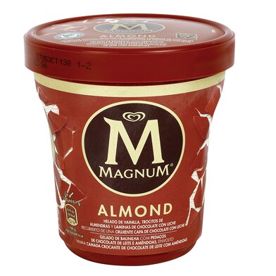 Helado chocolate/almendra Magnum tarrina 297 g-0 Helado chocolate/almendra Magnum tarrina 297 g-0