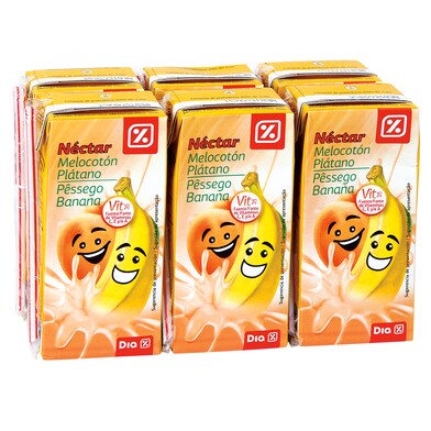 Néctar melocotón y plátano Dia brik 1.2 l-0 Néctar melocotón y plátano Dia brik 1.2 l-0