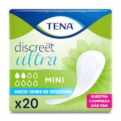 Compresas incontinencia mini discreet ultra Tena bolsa 20 unidades