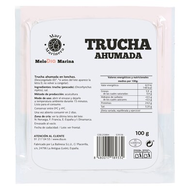 Trucha ahumada MARI MARINERA BANDEJA 100 GR-1 Trucha ahumada MARI MARINERA BANDEJA 100 GR-1