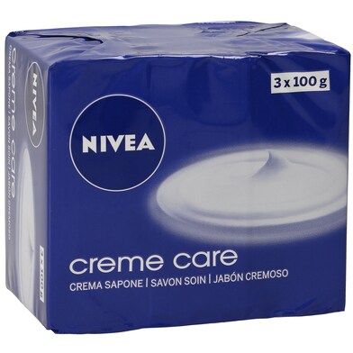 Jabón de manos creme care Nivea pastilla 3 x 100 g-0