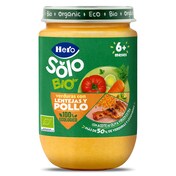 Puré de verduras de la huerta con pollo y arroz 100% ecológica Hero frasco 190 g