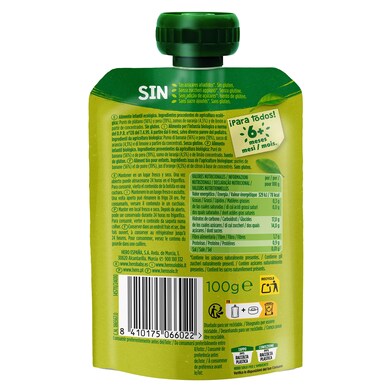 Puré de pera, plátano y naranja 100% ecológica Hero bolsa 100 g-1