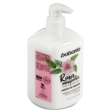 Jabón de manos líquido rosa mosqueta Babaria bote 500 ml-0