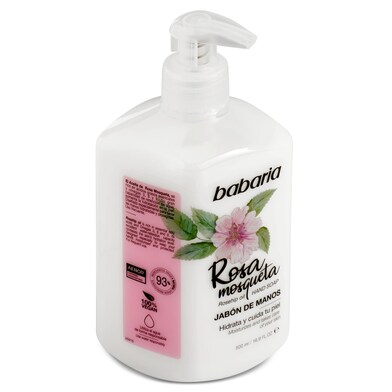 Jabón de manos líquido rosa mosqueta Babaria bote 500 ml-0 Jabón de manos líquido rosa mosqueta Babaria bote 500 ml-0