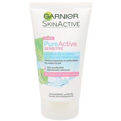 Active gel limpiador sensitive Garnier bote 150 ml-0 Active gel limpiador sensitive Garnier bote 150 ml-0