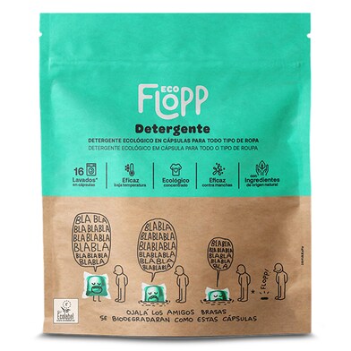 Detergente máquina ropa eco Flopp bolsa 16 lavados-0 Detergente máquina ropa eco Flopp bolsa 16 lavados-0