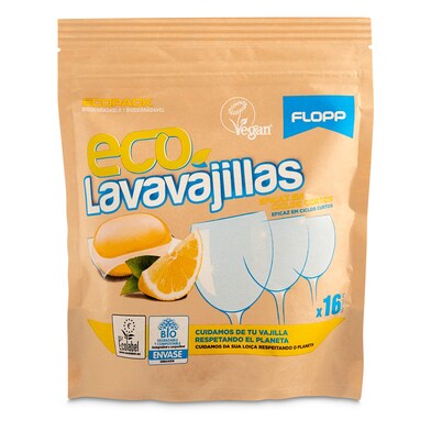 Lavavajillas máquina todo en uno Flopp bolsa 16 unidades-0 Lavavajillas máquina todo en uno Flopp bolsa 16 unidades-0