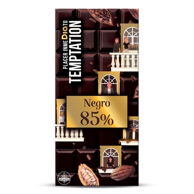 Chocolate negro 85% cacao TEMPTATION 100 GR-1 Chocolate negro 85% cacao TEMPTATION 100 GR-1