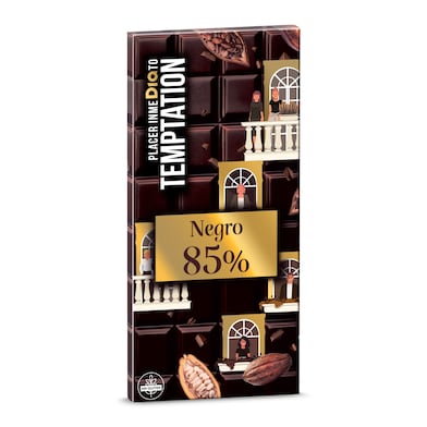 Chocolate negro 85% cacao TEMPTATION  100 GR-0
