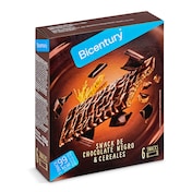 Barritas de cereales y cacao bañadas con chocolate negro Bicentury caja 120 g