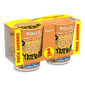 Fideos orientales pollo Gallina Blanca Yatekomo bote 2 x 60 g