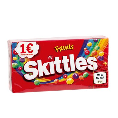 Caramelos masticables sabor fruta Skittles caja 45 g-0 Caramelos masticables sabor fruta Skittles caja 45 g-0