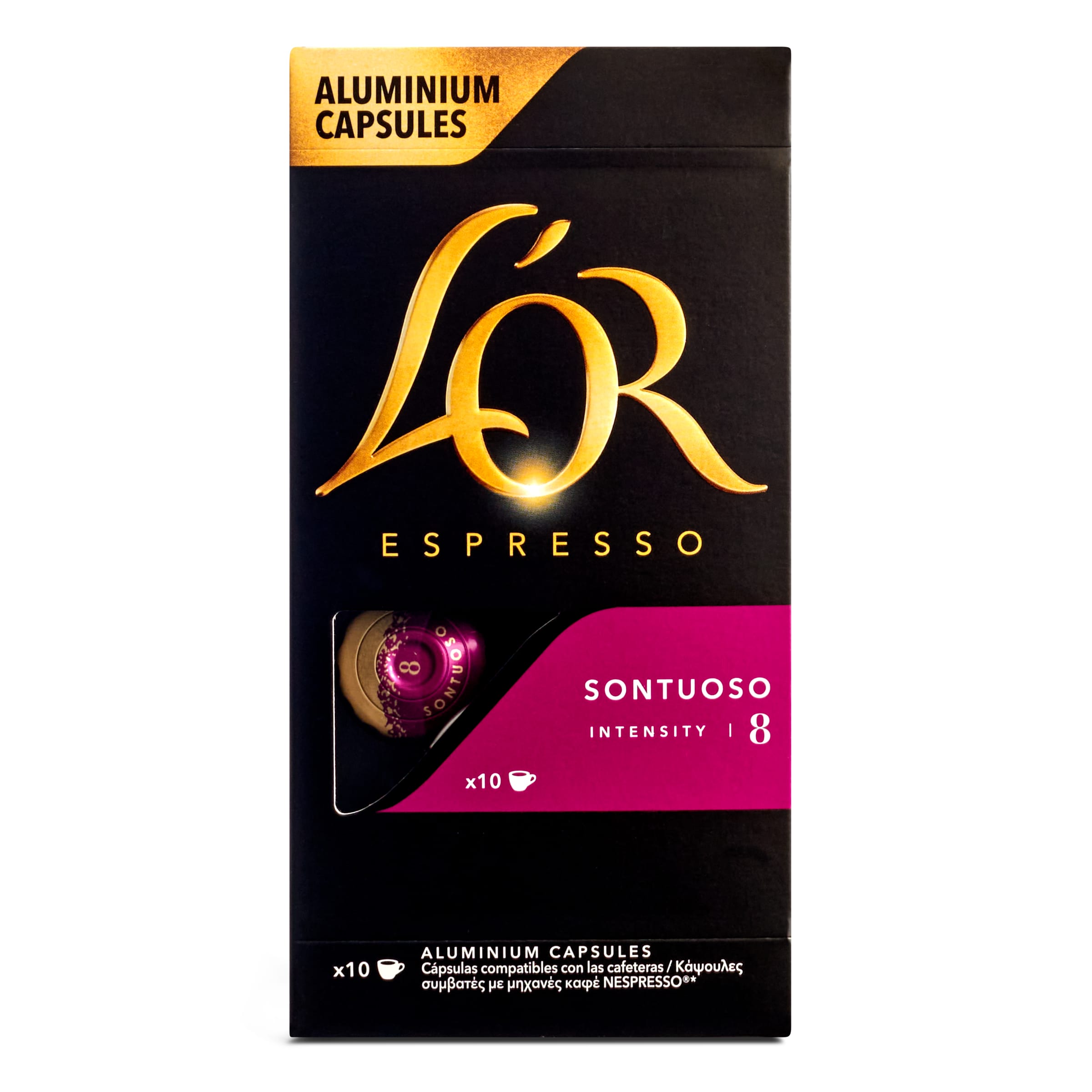 Cápsulas de café espresso sontuoso L'Or 10 unidades