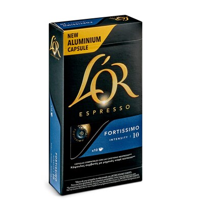 Café en cápsulas espresso fortissimo L'Or caja 10 unidades-0 Café en cápsulas espresso fortissimo L'Or caja 10 unidades-0