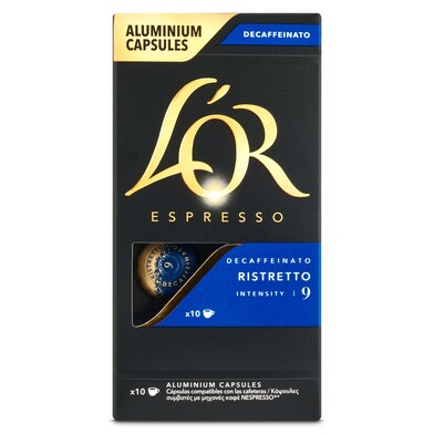 Café en cápsulas espresso ristretto descafeinado L'Or caja 10 unidades-1 Café en cápsulas espresso ristretto descafeinado L'Or caja 10 unidades-1