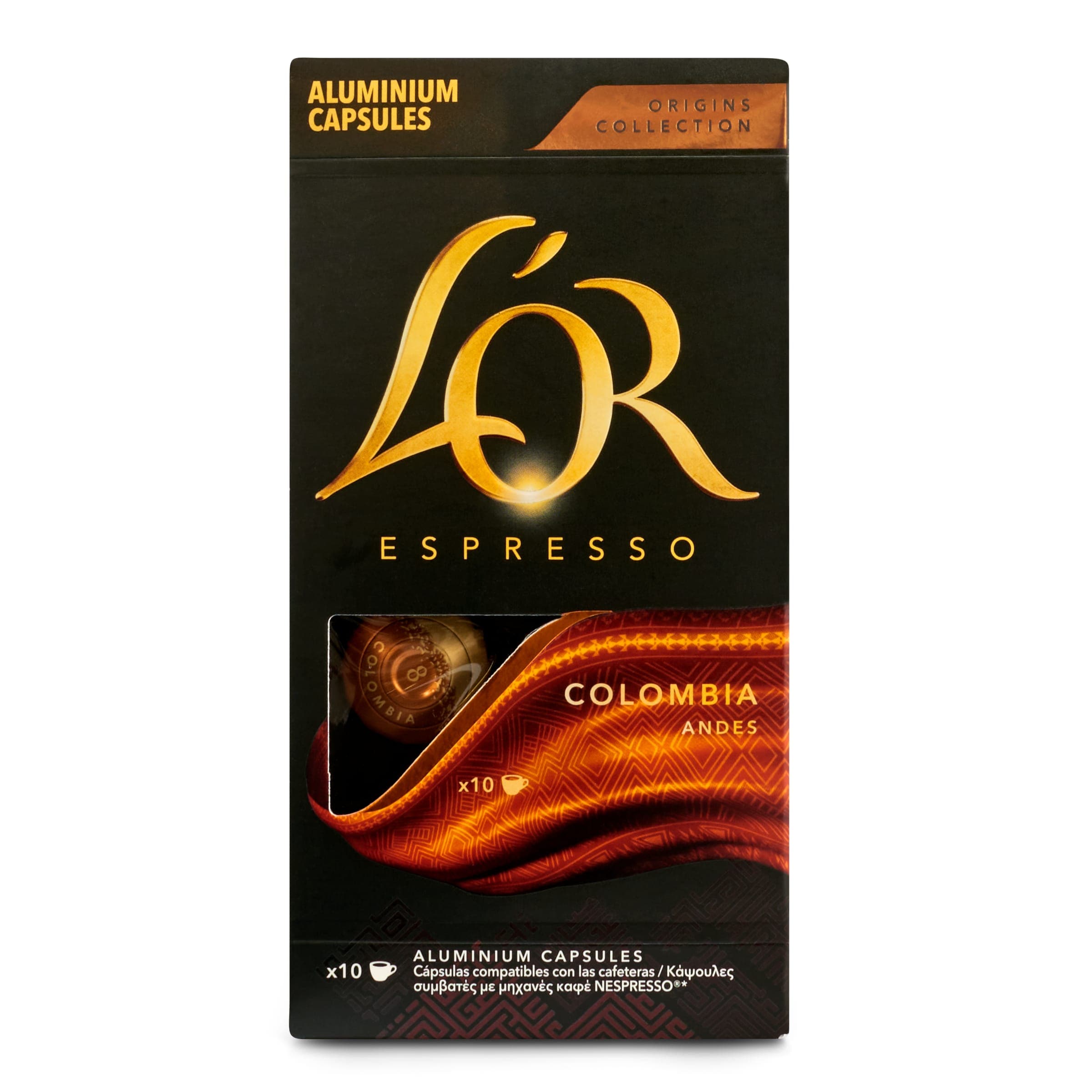 Cápsulas de café Colombia L'Or 10 unidades