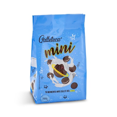 Mini galletas de cacao rellenas de crema Galleteca bolsa 100 g-0
