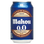 Cerveza tostada 0,0% alcohol Mahou lata 33 cl