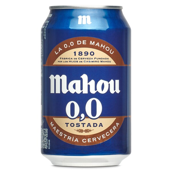 Cerveza Tostada 0,0% Alcohol Mahou Lata 33 Cl.