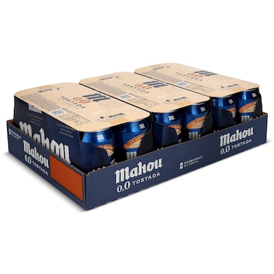 Cerveza tostada 0,0% alcohol Mahou pack 24 x 33 cl-0