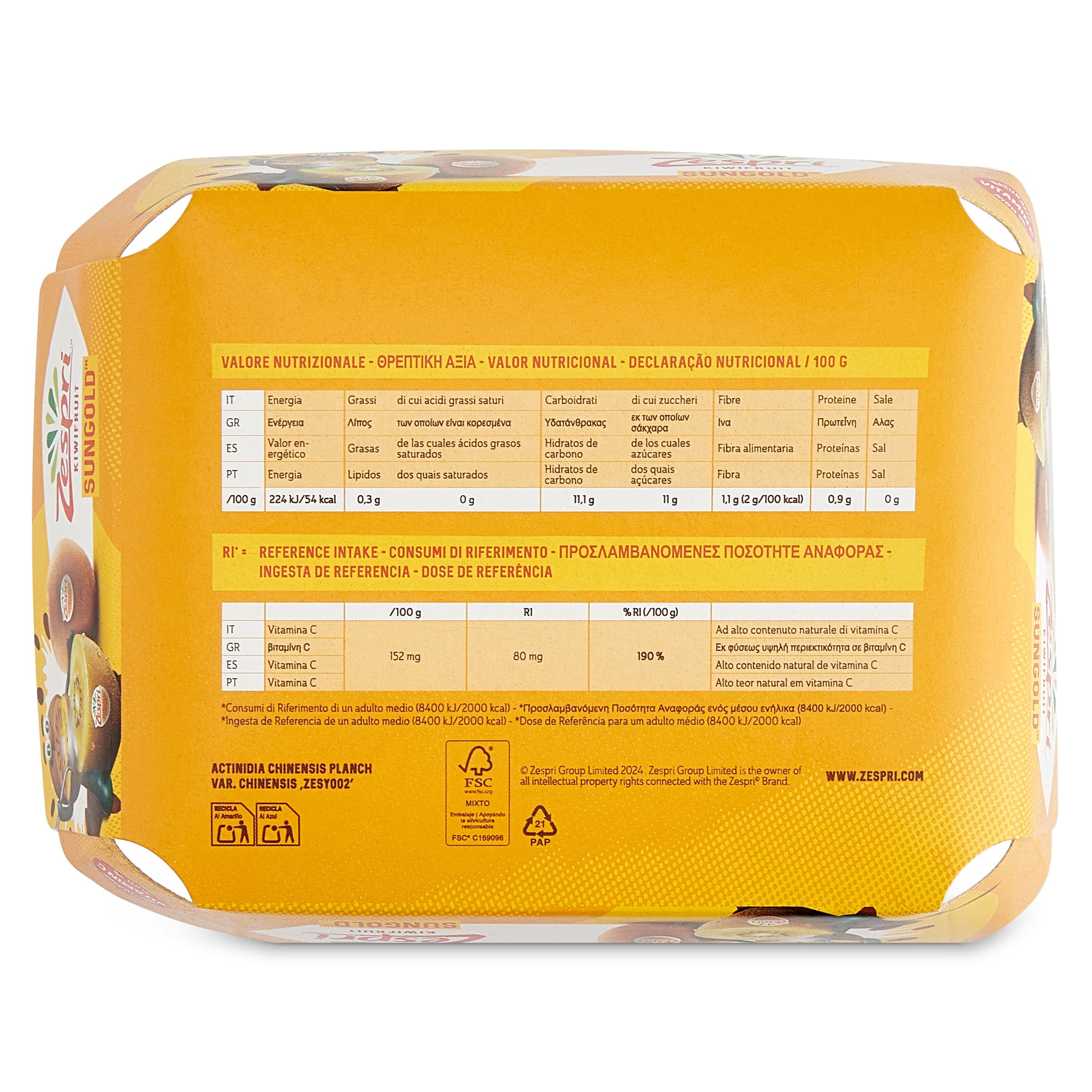 Kiwi amarillo Zespri bandeja 500 g