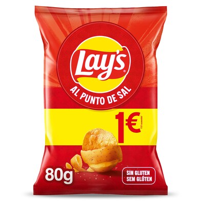 Patatas fritas al punto de sal Lay's bolsa 80 g-0