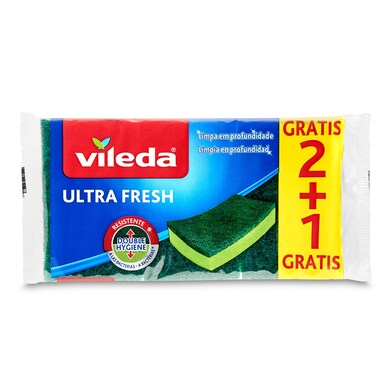 Estropajo con fibra Vileda bolsa 3 unidades-0 Estropajo con fibra Vileda bolsa 3 unidades-0