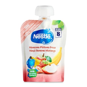 alimento infantil con pure de manzana platano y fresa naturnes 90 g
