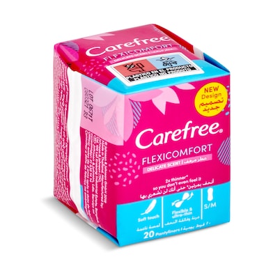Protegeslips flexiconfort cotton fresh Carefree caja 20 unidades-0