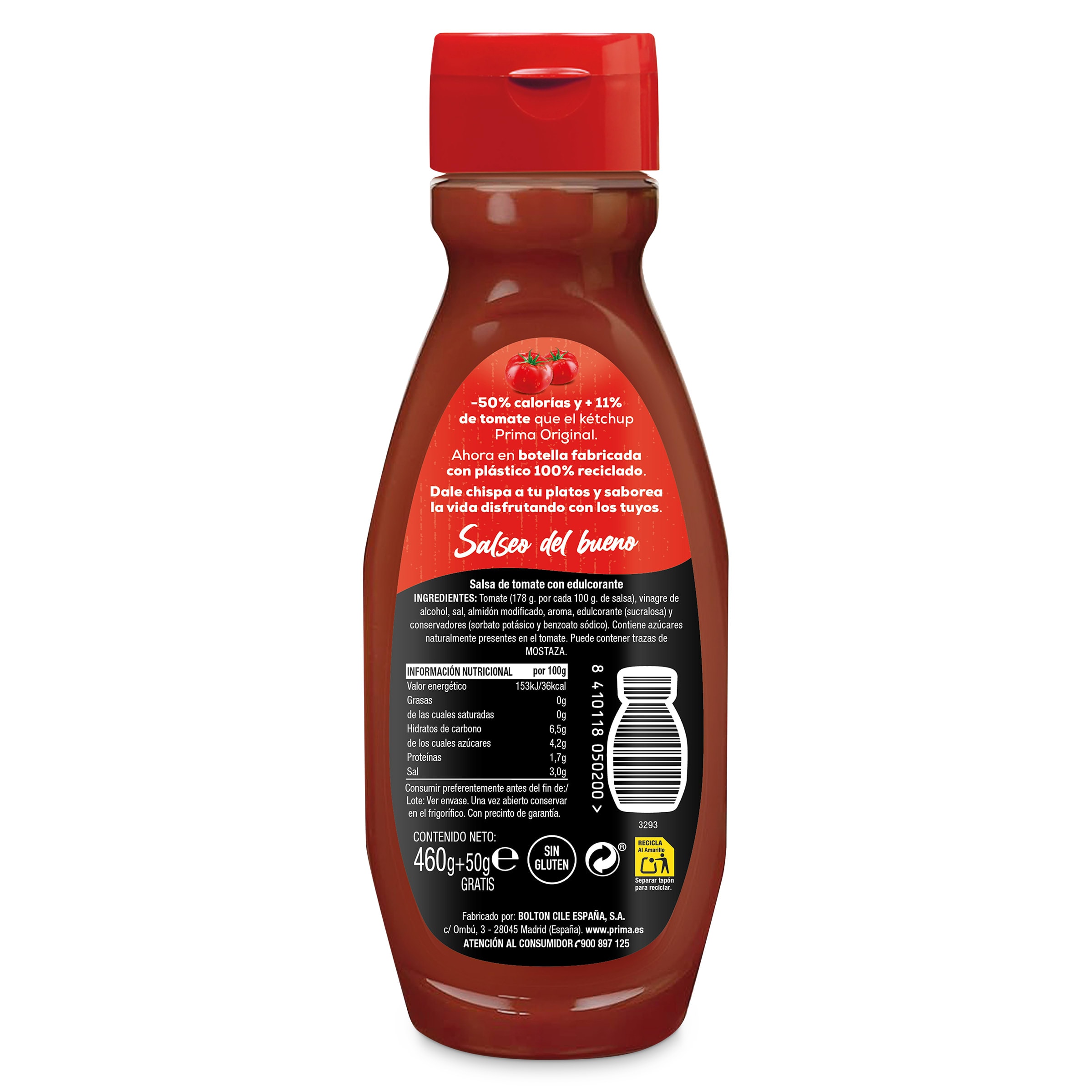Ketchup cero Prima 510 g