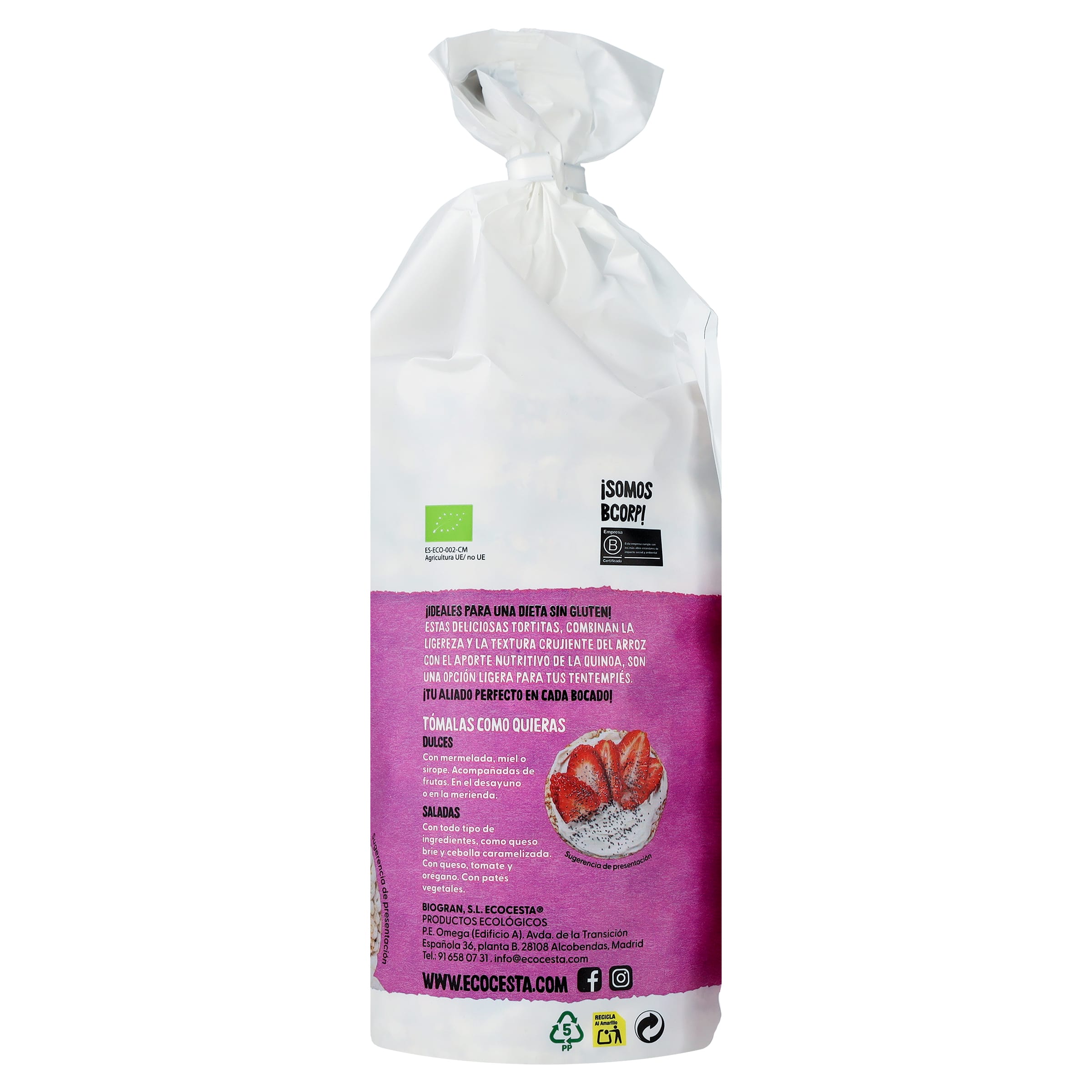 Tortitas de arroz y quinoa Ecocesta 120 g