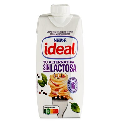 Leche evaporada sin lactosa Ideal brik 525 g-1 Leche evaporada sin lactosa Ideal brik 525 g-1