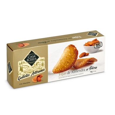 Tejas de almendra de tolosa Casa eceiza caja 70 g-0 Tejas de almendra de tolosa Casa eceiza caja 70 g-0