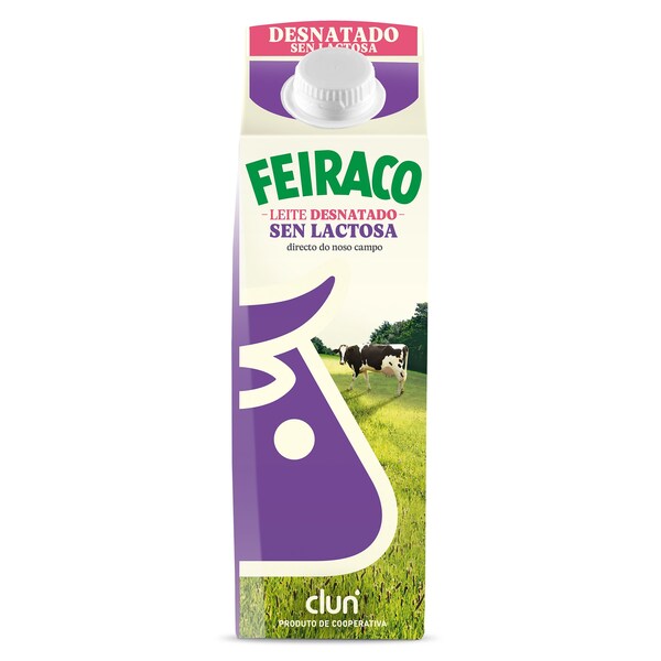 Leche Desnatada sin Lactosa Feiraco Envase 1 Lt .