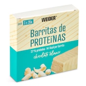 Barritas de proteínas sabor chocolate blanco Weider caja 105 g