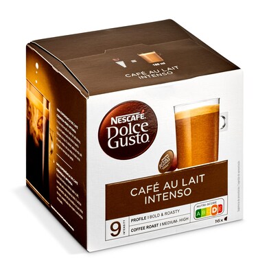 Café con leche en cápsulas intenso Nescafé Dolce Gusto caja 16