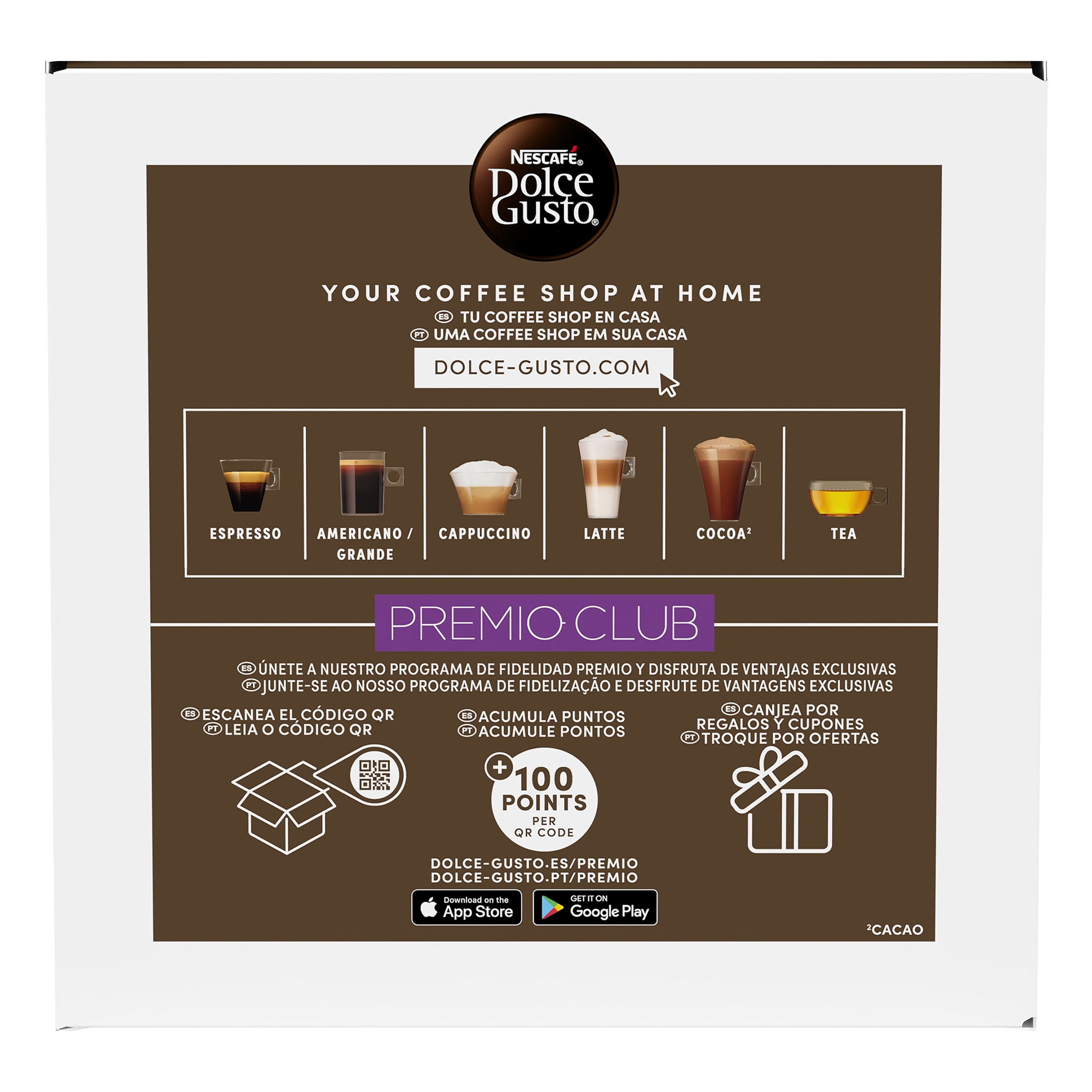 Cápsulas de café con leche intenso Dolce Gusto 16 unidades