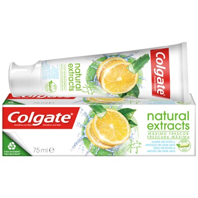 Pasta de dientes natural extracts limón Colgate caja 75 ml-0 Pasta de dientes natural extracts limón Colgate caja 75 ml-0