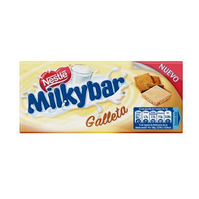 Chocolate blanco con galleta Nestlé Milkybar 100 g-0